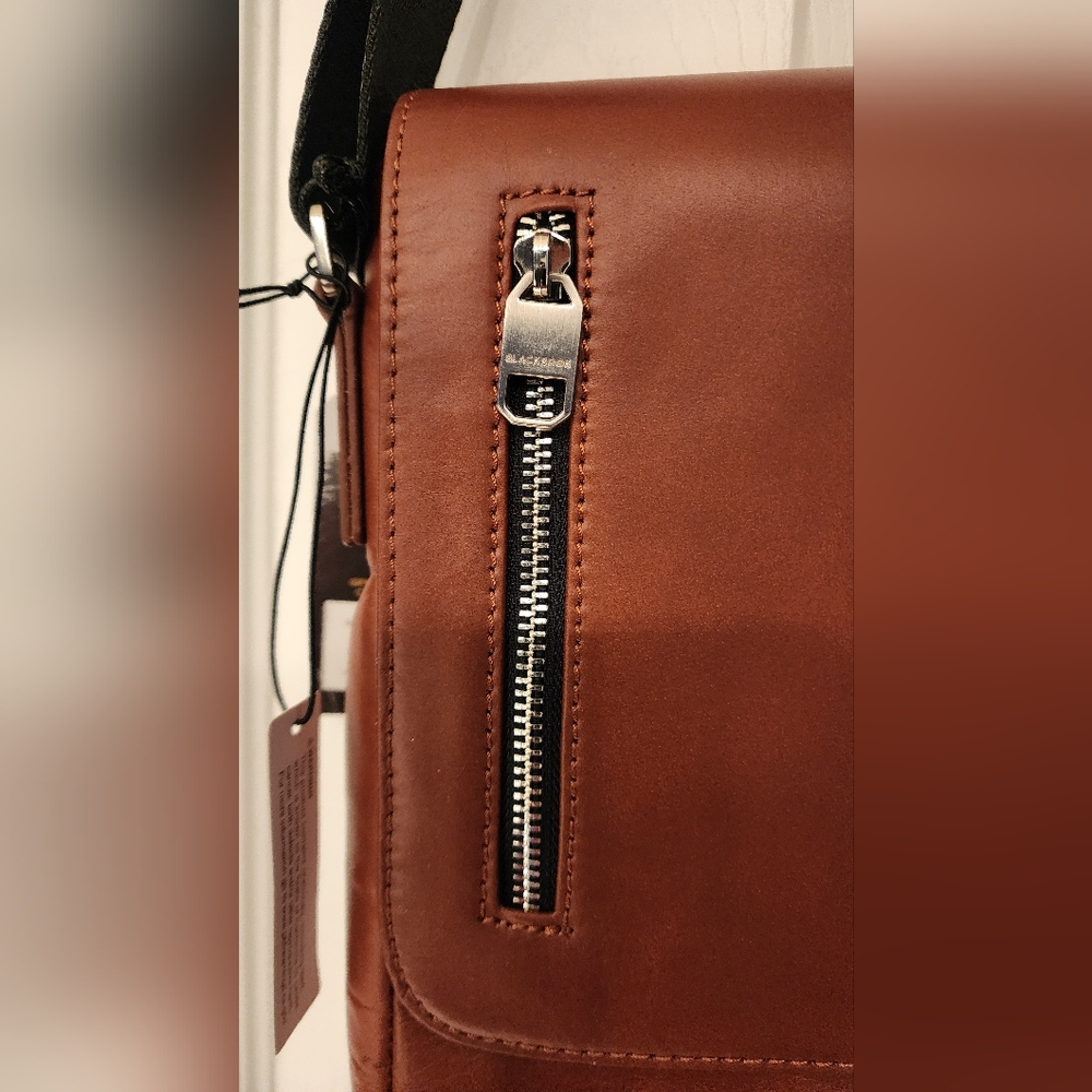 Blackbook Travel Co. Banner Messenger Bag In Cognac - Picture 7 of 15